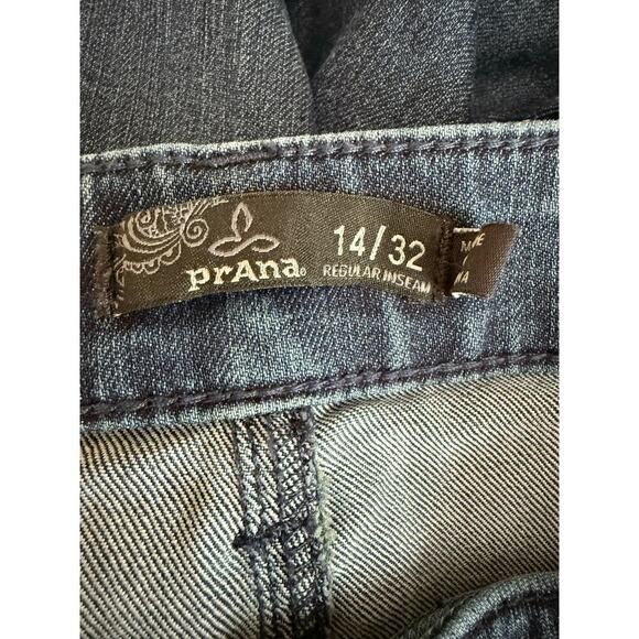 prAna Jada Jeans Women’s Sz 14/32 Mid Rise Boot Cut Dark Wash Blue Denim 1965631 - Picture 5 of 8